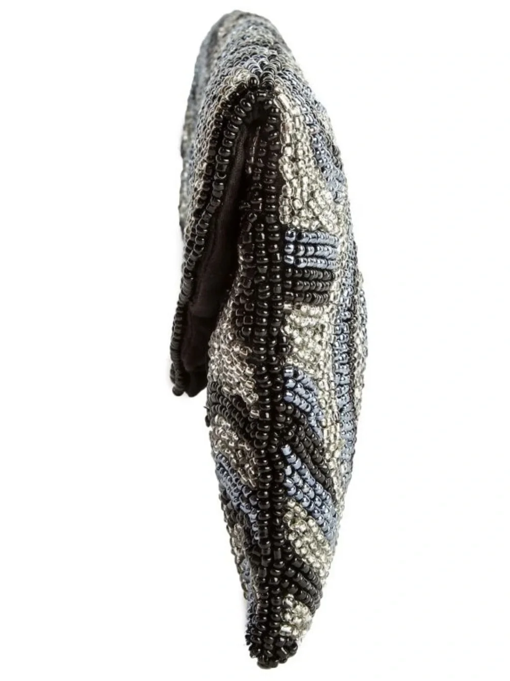 Beaded Black and Silver Evening Clutch